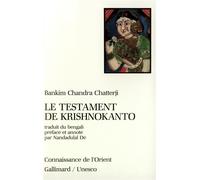 Le Testament de Krishnokanto - Bankim Chandra Chatterji - Gallimard - Livre
