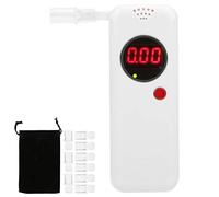 Le testeur d'haleine numérique avec l'écran LCD Display Drunk Driving Analyzer L'outil est livré avec un tube de soufflage et est une économie compacte légère et d'énergie pour (White)