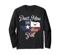 Le Texas ne plaisante Pas avec Le Texas Longhorn Lone Star State Manche Longue