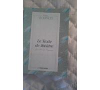 Le Texte De Theatre/Anthologie