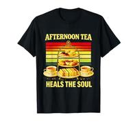 Le thé de l'après-midi sain guérit l'âme rétro High Tea T-Shirt