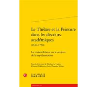 Le Théâtre et la Peinture dans les discours académiques La vraisemblance ou les enjeux de la représentation - Collectif - Classiques Garnier - broché - Essai
