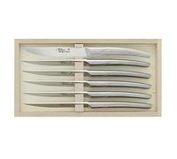 Le thiers 6874 Coffret 6 couteaux table par GOYON-CHAZEAU monobloc 23 cm, forgés à chaud, acier X46CR13, finition brossée.