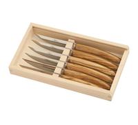 Coffret 6 couteaux bois d olivier le thiers prestige Jean Dubost