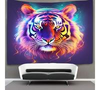 Le tigre 3D Effet Tapisserie Art Mural Tapisserie Murales DécoSourision Murale En Tissu Pour Chambre Salon Collège Dortoir Tapisserie 180cmx230cm