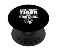 Le Tigre à Dents de Sabre est Mon Animal Spirituel PopSockets PopGrip Adhésif