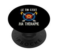 Le Tir À l'arc C'est Ma Thérapie Arc Flèches Archerie Sport PopSockets PopGrip Adhésif