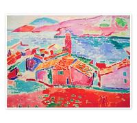 Le toits de Collioure, 1905 Poster de Henri Matisse 18 x 13 cm Rouge Tableaux Décoration murale