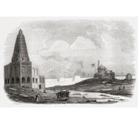 Le tombeau de Zubaidah bint Ja'far également Zobeide ou Zobaida Bagdad Irak vu ici au XIXe siècle. De Monuments de tous les Peuples publié 1843. Poster imprimé par Ken Welsh (17 x 11)