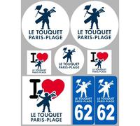 Le Touquet-Paris-Plage (8 Autocollants Variés) - Sticker/Autocollant