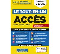 Le tout-en-un ACCES - 24 sujets blancs - Ecrits et oraux - Tutos offerts: ESDES, ESSCA, IESEG - Concours 2025