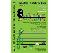 Le tout petit conservatoire Volume 2 : Les notes sur la portée Do, Ré, Mi, Fa, 2 pages d'autocollants incluses - Philippe Kaczmarek - Kp Creations - broché - Document jeunesse