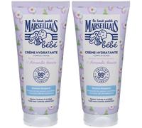 LE TOUT PETIT MARSEILLAIS Crème Hydratante Bébé Amande Douce 2x100 ml