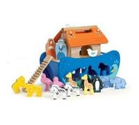 Le Toy Van - TV212 - Lernspiel Arche Noah, für Kinder ab 2 Jahren, ineinandergreifende Formen, geometrische Formen zum Einfügen, Montessori, ökologisches Spiel, aus FSC-Holz, Petilou