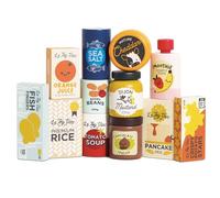 Le Toy Van, Coffret courses du supermarché, 12 aliments bois FSC multicolore, Jeu d'imitation 2+ ans