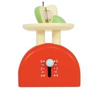 Le Toy Van - Educational Honeybake Wooden Weighing Scales for Shopping Role Play, Supermarket Pretend Play Shop with Toy Food