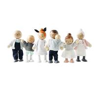 Le Toy Van, Famille de Poupées en Bois FSC, Set de 7 Pièces, Jouets Articulés, 3+ Ans, 10 x 4 x 13 cm