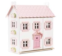 Le Toy Van - H104 - Maison de poupée Sophie en bois certifié FSC, 3 ans, pour filles, 3 étages, l 61 x p 35 xh 67 cm, avec escalier intérieur, volets, fenêtres et portes qui s'ouvrent, jeu Montessori