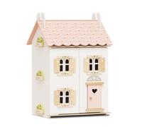Le Toy Van - H124 - Maison de poupée Rose Heart en Bois certifié FSC, 3 Ans, pour Filles, 2 étages, l 44 x p 36 xh 66 cm, avec Volets, fenêtres et Portes Qui s'ouvrent, Jeu Montessori écologique