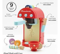 Le Toy Van - Honeybake jeu de rôle cuisine machine à café en bois | Jeu de rôle pour enfant Accessoires de cuisine, TV299