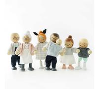 Poupées en bois - Le Toy Van - Ma famille de 4 poupées - Rouge - Multicolore - 3 ans et plus