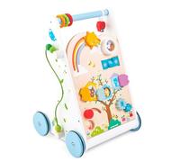 Le Toy Van - PL112 - Jeu éducatif chariot premiers pas multi-activités, pour les enfants à partir de 1 an, en bois, Montessori, centre d'activités, marcheur 10 activités, jouet écologique Petilou