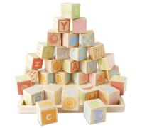 Le Toy Van - PL21 - Holzwürfel-Lernspiel für Kinder AB 1 Jahr, Alphabetwürfel, Montessori, Stapelwürfel mit Gesichtern, 3D-Puzzle 30 Teile, ökologisches Spielzeug, Petilou