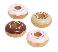 Le Toy Van Jouet TV332 Pretend Donuts – Jeu éducatif 2 ans, 4 beignets, boîte cadeau, bois FSC