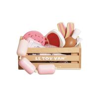 Le Toy Van - TV189 - Lernspiel für Kinder AB 2 Jahren, Fleisch- und Wurstbox aus Holz, Montessori-Spielzeug, ökologisches Spiel aus FSC-Holz und Farben Auf Wasserbasis