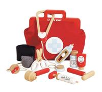 Le Toy Van - TV292 - Arztkoffer aus Holz, Lernspiel für Kinder, 3 Jahre, Montessori-Spielzeug, komplette Arzttasche aus Stoff, 10 Teile, inklusive Zubehör, FSC-zertifiziertes Holz