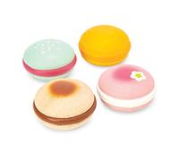 Le Toy Van - TV330 - Pretend Macarons Lernspiel, Spielzeug für Kinder, 2 Jahre, Set mit 4 Macarons mit Geschenkbox, Montessori-Spiel, FSC-Naturholz und Farben Auf Wasserbasis
