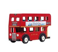 Le Toy Van - TV469 - London Bus jouet éducatif pour tout-petits, 3 ans, bus à impériale style londonien avec toit ouvrant et détails réalistes, 32 x 13 x 20 cm, en bois certifié FSC