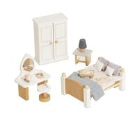 Le Toy Van - Wooden Daisylane Master Bedroom Dolls House Accessories Play Set For Dolls Houses , Dolls House Furniture Sets - Suitable For Ages 3+