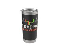 Le trading, c'est mon cardio - Trader Heartbeat Pulse Line ECG Gobelet isotherme en acier inoxydable double paroi