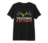 Le Trading, C'est Mon Cardio - Trader Heartbeat Pulse Line ECG T-Shirt Haut de Gamme