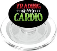 Le Trading est Mon Cardio - Investissement d'argent en Bourse Crypto PopSockets PopGrip pour MagSafe