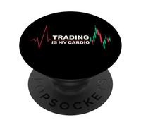 Le Trading est Mon Cardio - Investisseur Trader boursier PopSockets PopGrip Adhésif