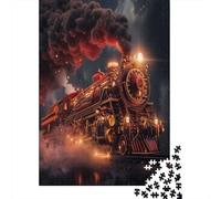Le Train à Vapeur Puzzle Adulte 1000 Pièces Puzzles 3D Abstrait Bricolage Moderne Art Mural Cadeau Unique Home Decor 1000pcs (75x50cm)