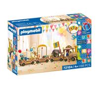 Playmobil | Train d’Anniversaire | Train Festif avec Animaux, Bougies, Autocollants de Chiffres et Accessoires | pour Les Enfants à partir de 4 Ans | 72184