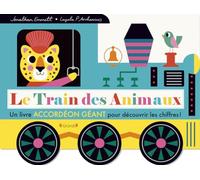 Le train des animaux - Livre animé dépliable tout-carton avec des volets - Bébé dès 1 an