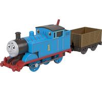 Fisher-Price Train Thomas – Locomotive et wagon métal motorisés, alimentation à piles, 3+ ans, JGF93