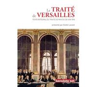 Le traité de Versailles