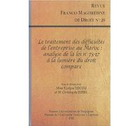 Le traitement des difficultés de l'entreprise au Maroc: Analyse de la loi n°73-17 à la lumière du droit comparé