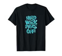 Le Travail acharné paie la Typographie Bulles T-Shirt