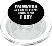 Le travail d'équipe est beaucoup de gens qui font ce que je dis coaching PopSockets PopGrip pour MagSafe
