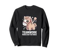 Le Travail d'équipe Rend de Meilleures promenades. Motivation Mignonne de Poney Sweatshirt