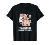 Le Travail d'équipe Rend de Meilleures promenades. Motivation Mignonne de Poney T-Shirt