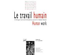 Le travail humain 2024-2, vol. 87, n.2 Varia - Collectif - Puf - broché - Revue
