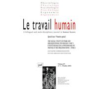Le travail humain 2024-4, vol. 87, n.4 - Collectif - Puf - broché - Revue