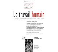 Le travail humain 2025-4, vol. 88, n.4 - Collectif - Puf - broché - Revue